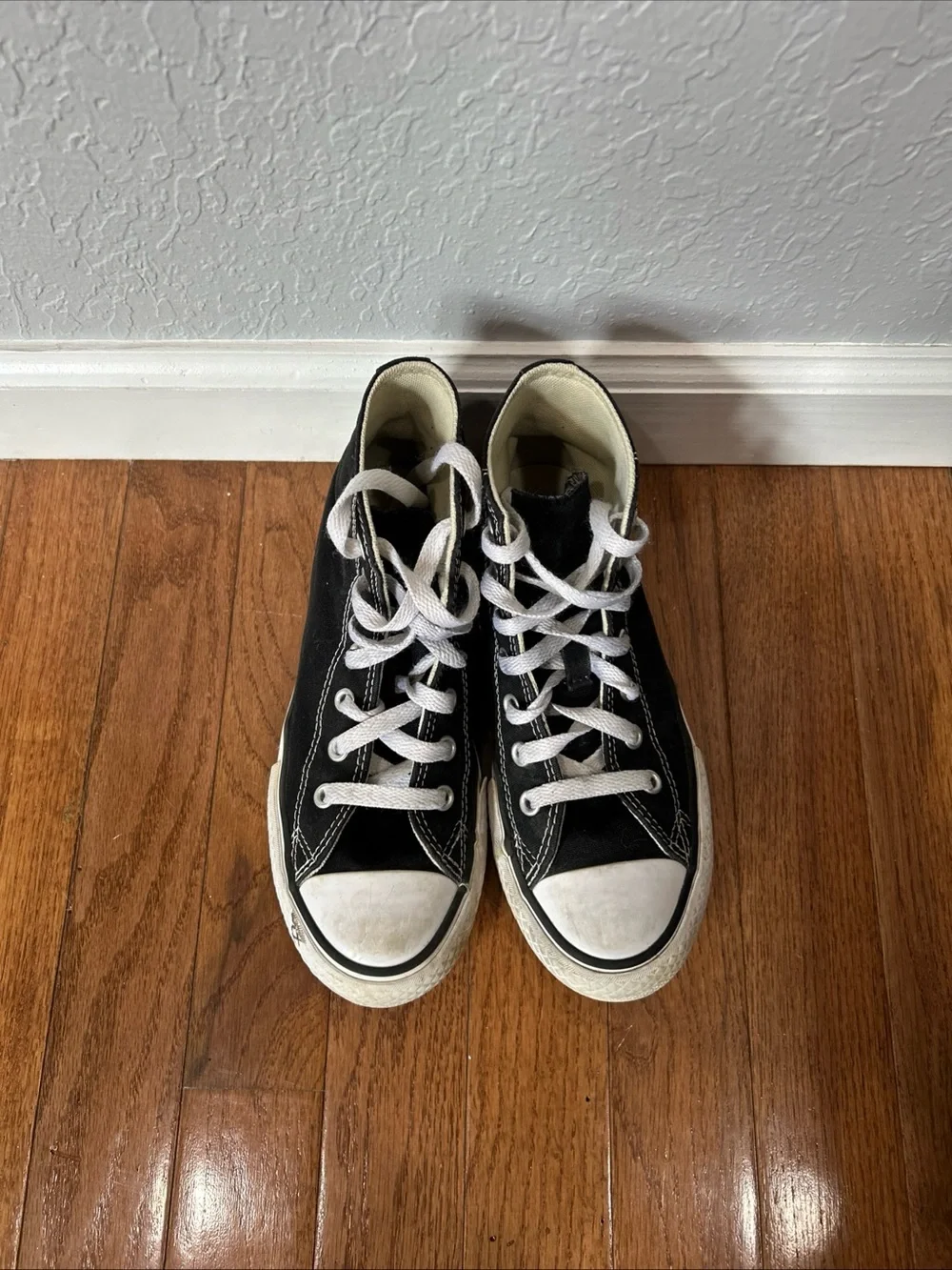 Converse Chuck Taylor Sneakers High Top Platform Shoes Girls Size 2 Black